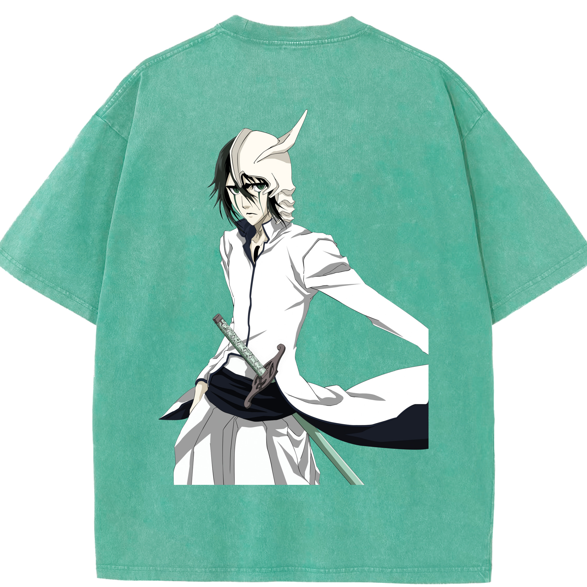 （画像用） ブリーチ ウルキオラ·シファー BLEACH Ulquiorra cifer 綿100% ヴィンテージ風 半袖Tシャツ（背面プリント）